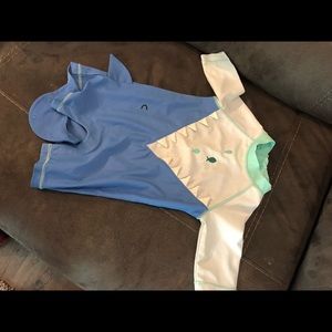 Baby Boys Long Sleeved Shark Rash Guard
